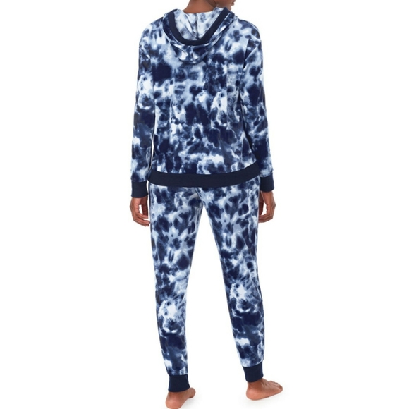 Cuddl Duds Tie Dye Lounge Set Shirt & Pants Size: Small 6-8 Color Navy+White NWT - Picture 2 of 6